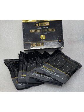 24K Gold Eye Mask Puffy Eyes & Dark Circles Patches For Men & Women 14 Pairs
